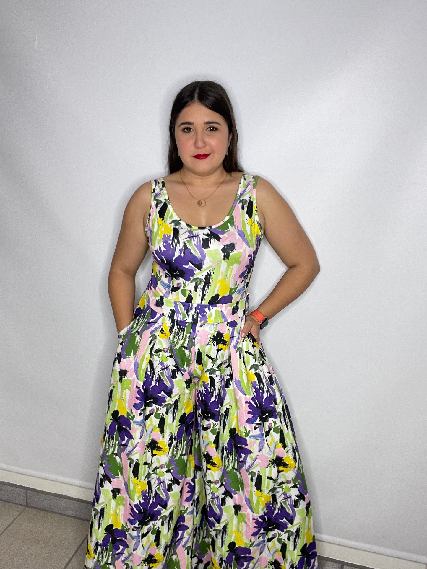 Floral and Paint Print Palazzo