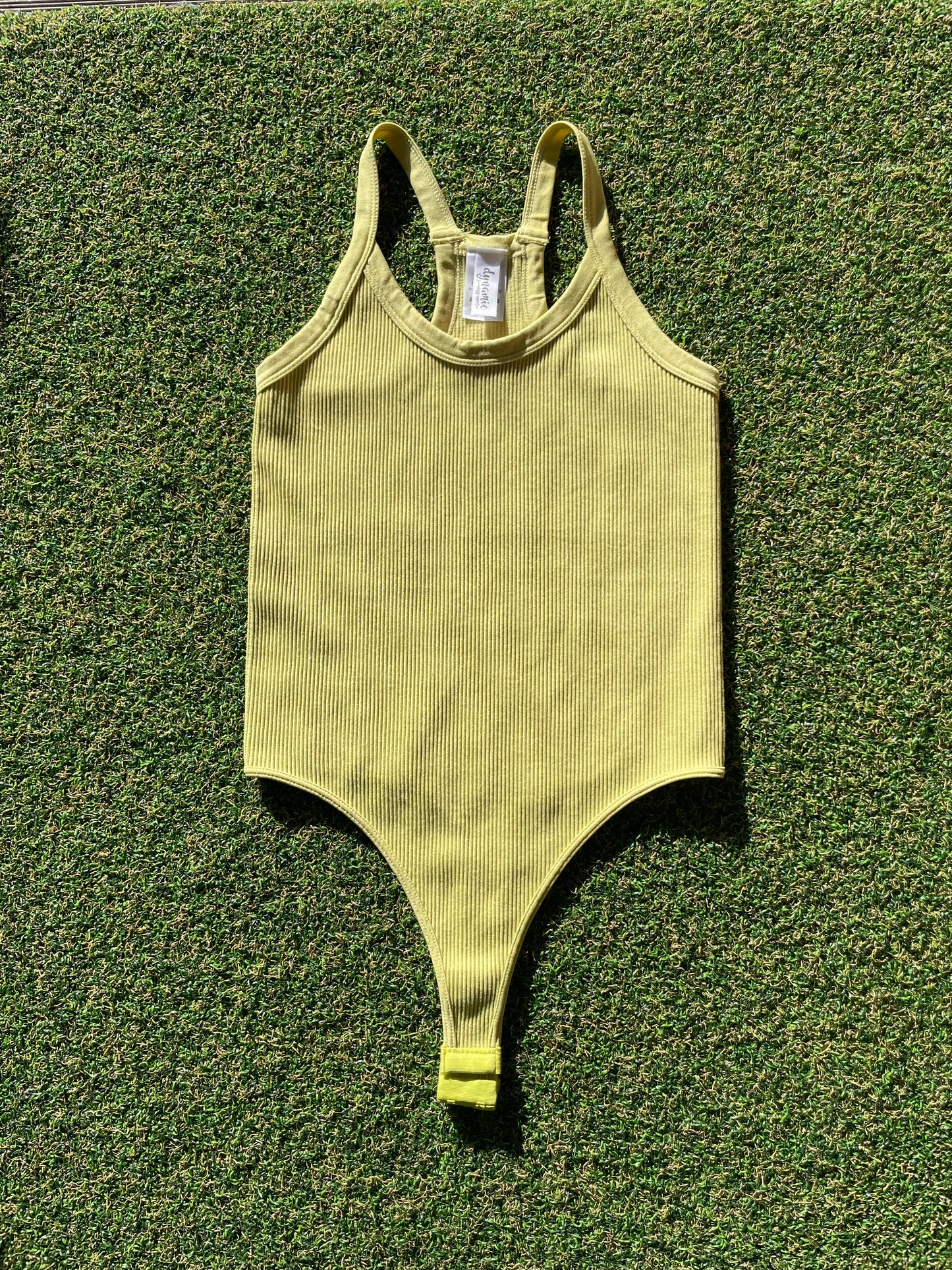 Ribbed High Back Bodysuit