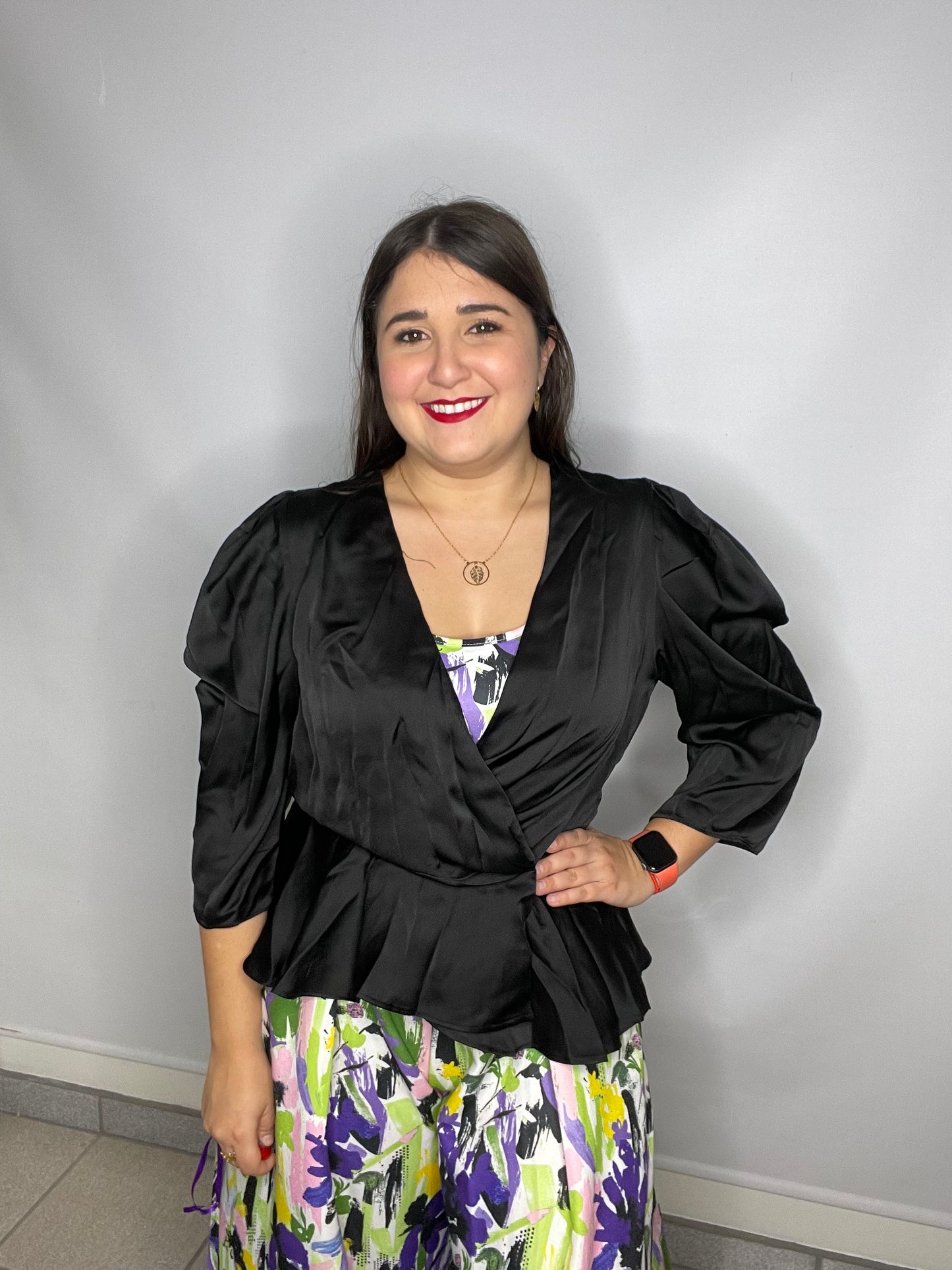 Wrap Black Blouse