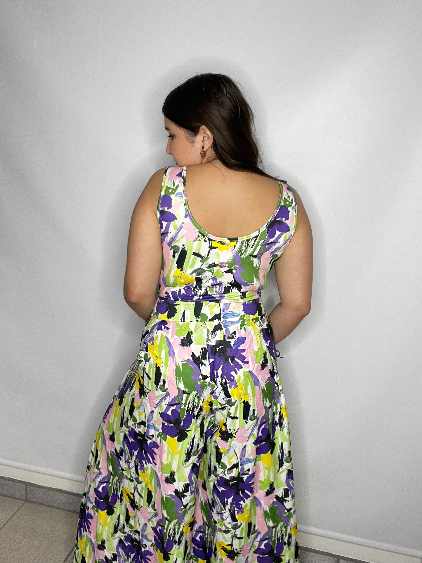 Floral and Paint Print Palazzo