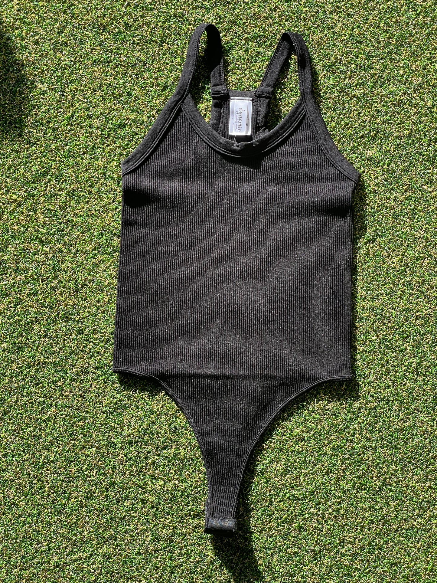 Ribbed High Back Bodysuit