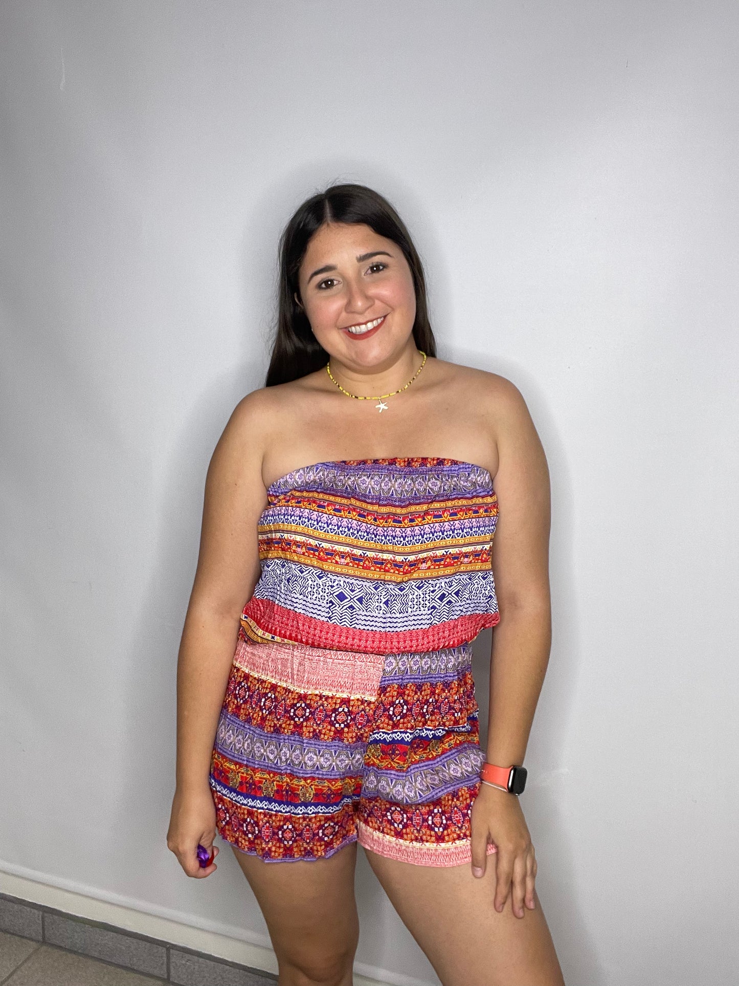 Geo Print Romper