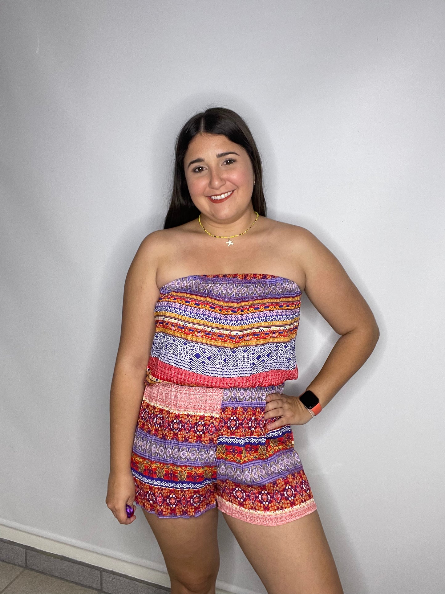 Geo Print Romper