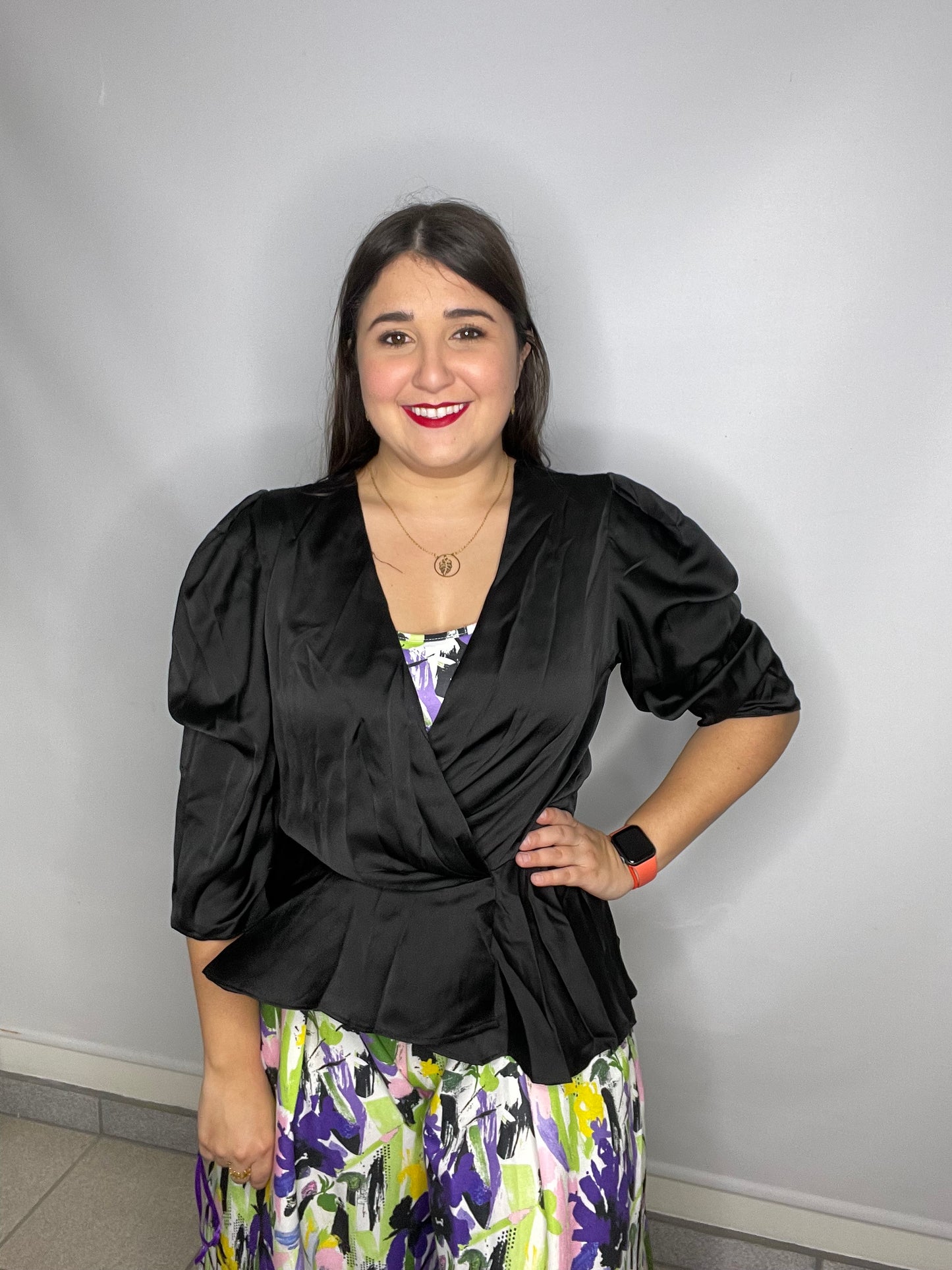 Wrap Black Blouse