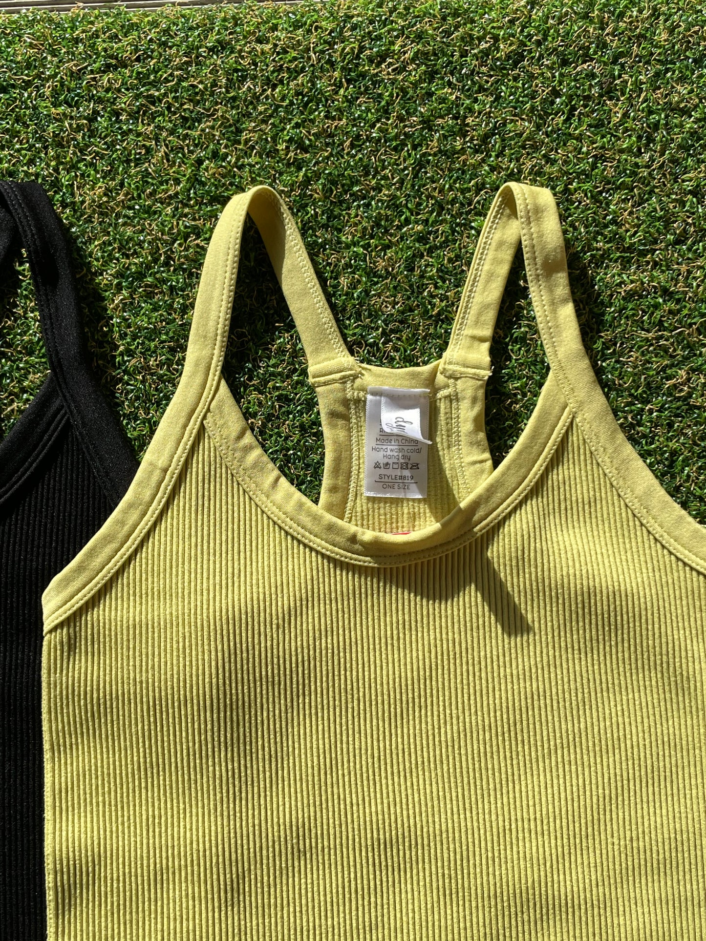 Ribbed High Back Bodysuit