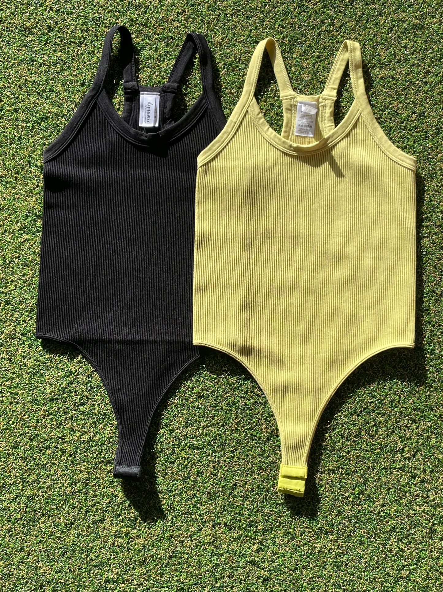 Ribbed High Back Bodysuit