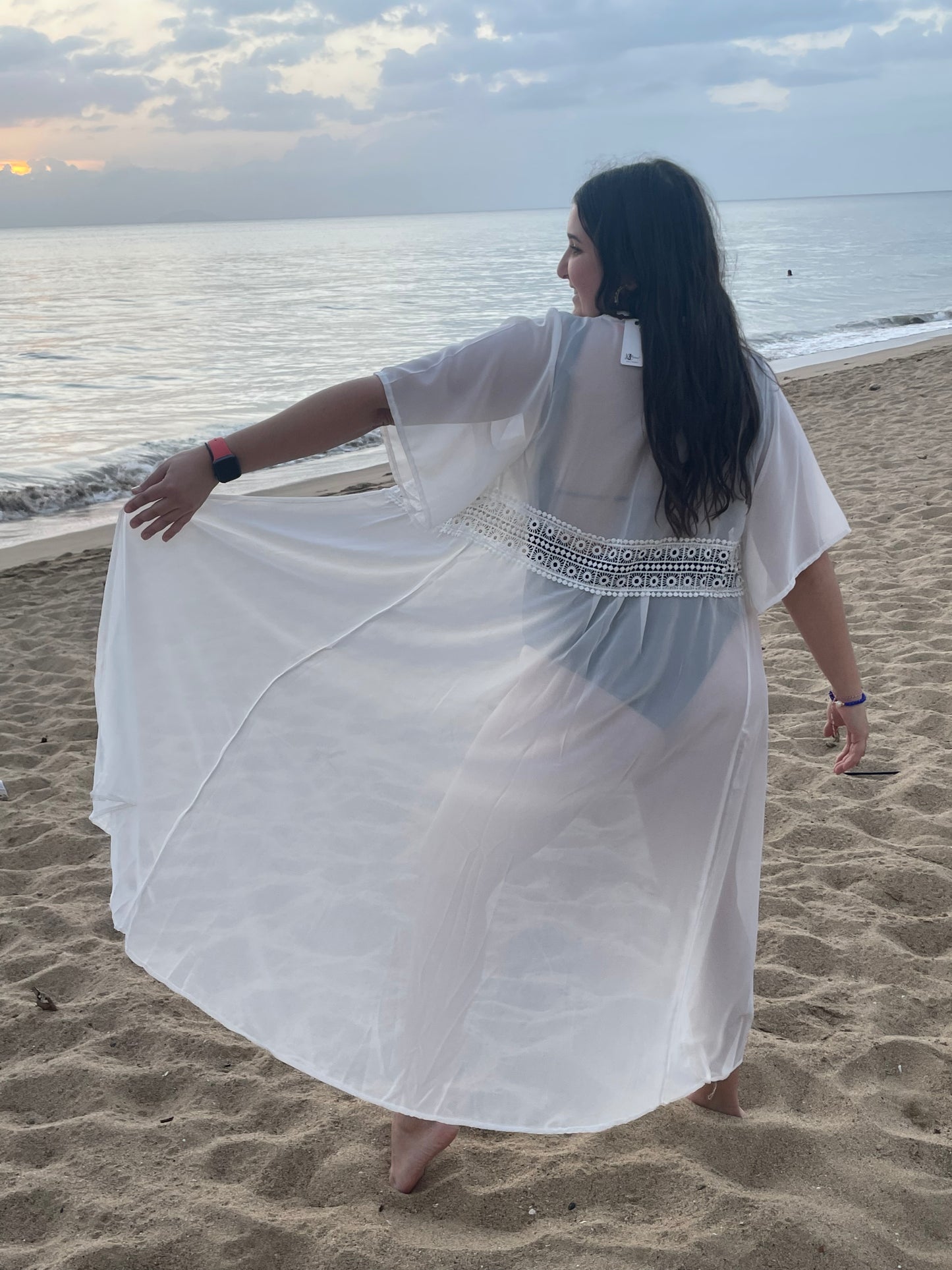 Kimono Solid Long Vest