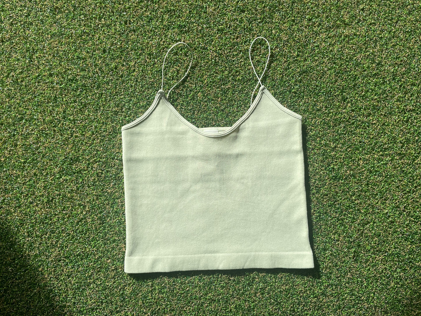 -Spaghetti Straps Crop Top