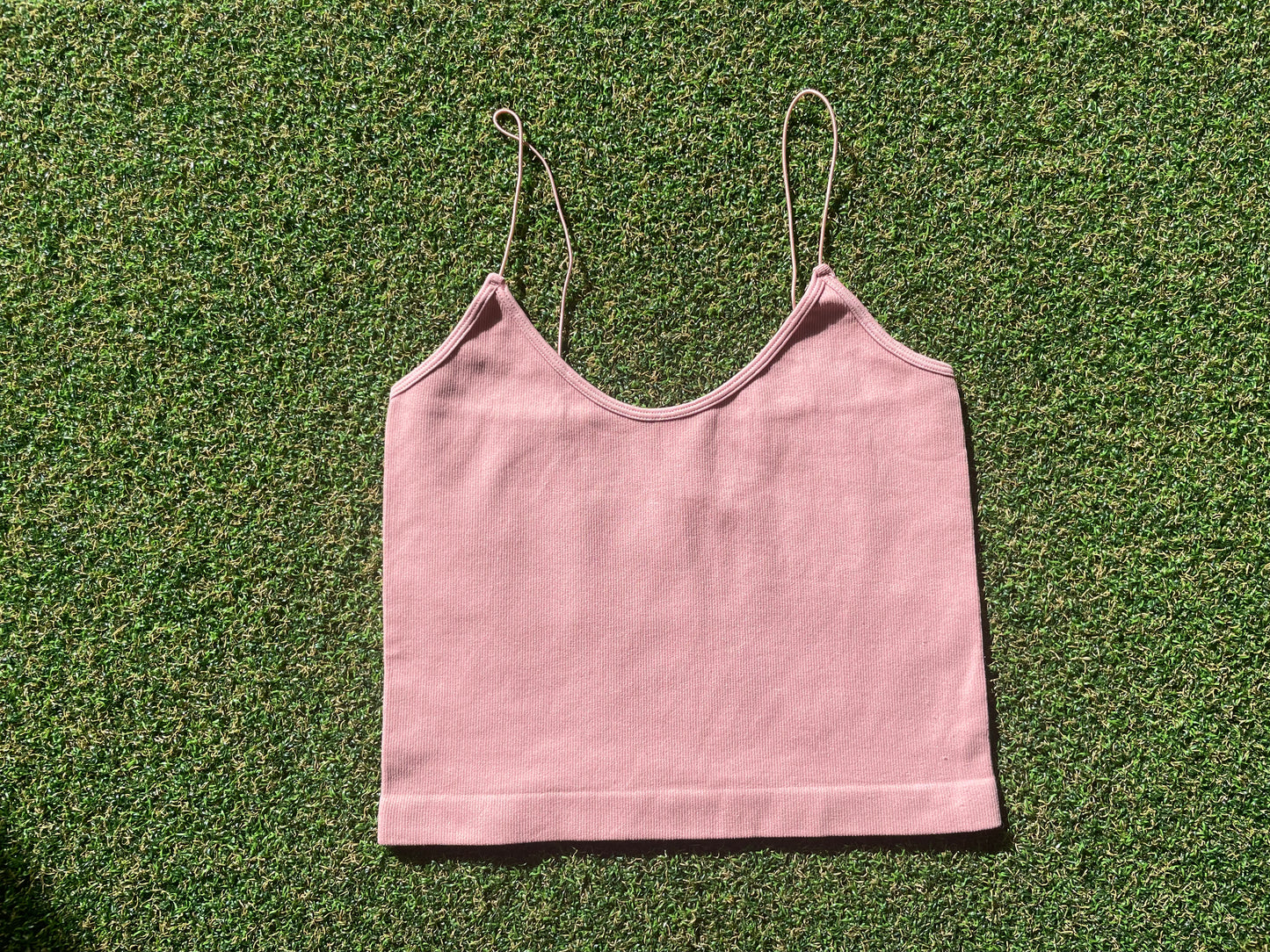 -Spaghetti Straps Crop Top