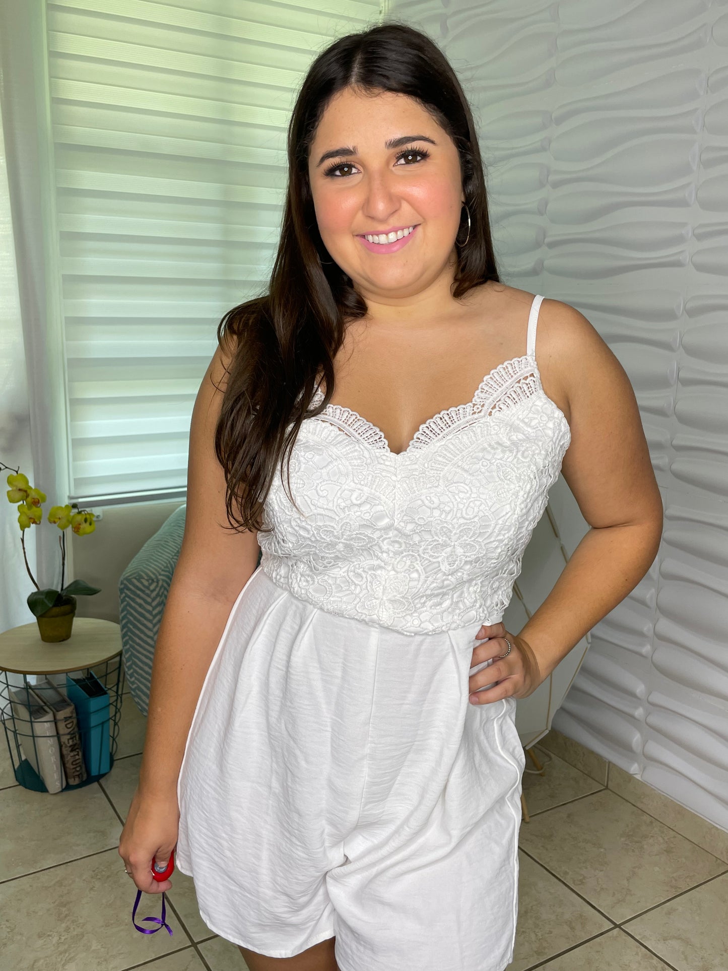 White flowers rompers