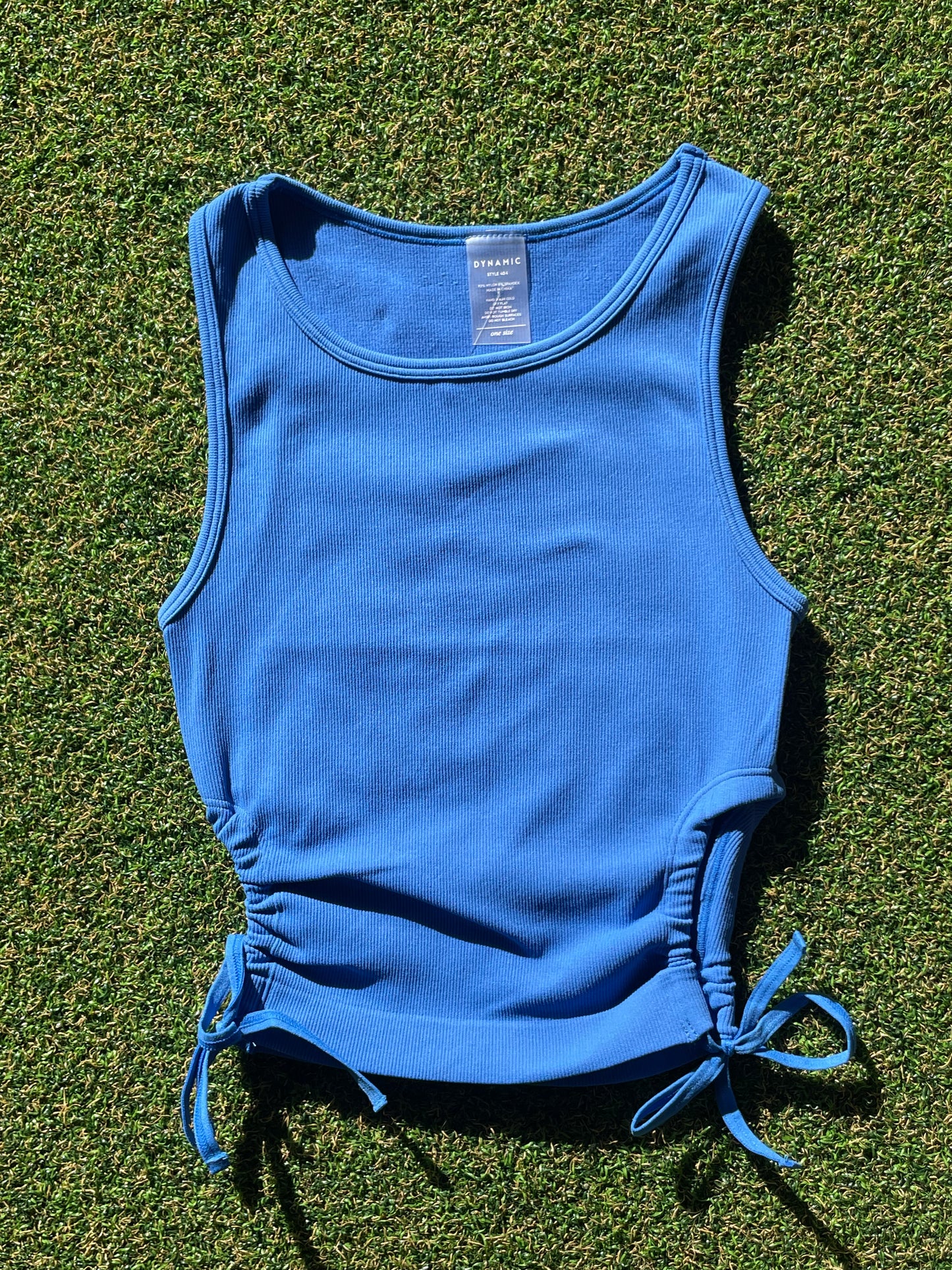 -Scrunched Open Sides Crop Top