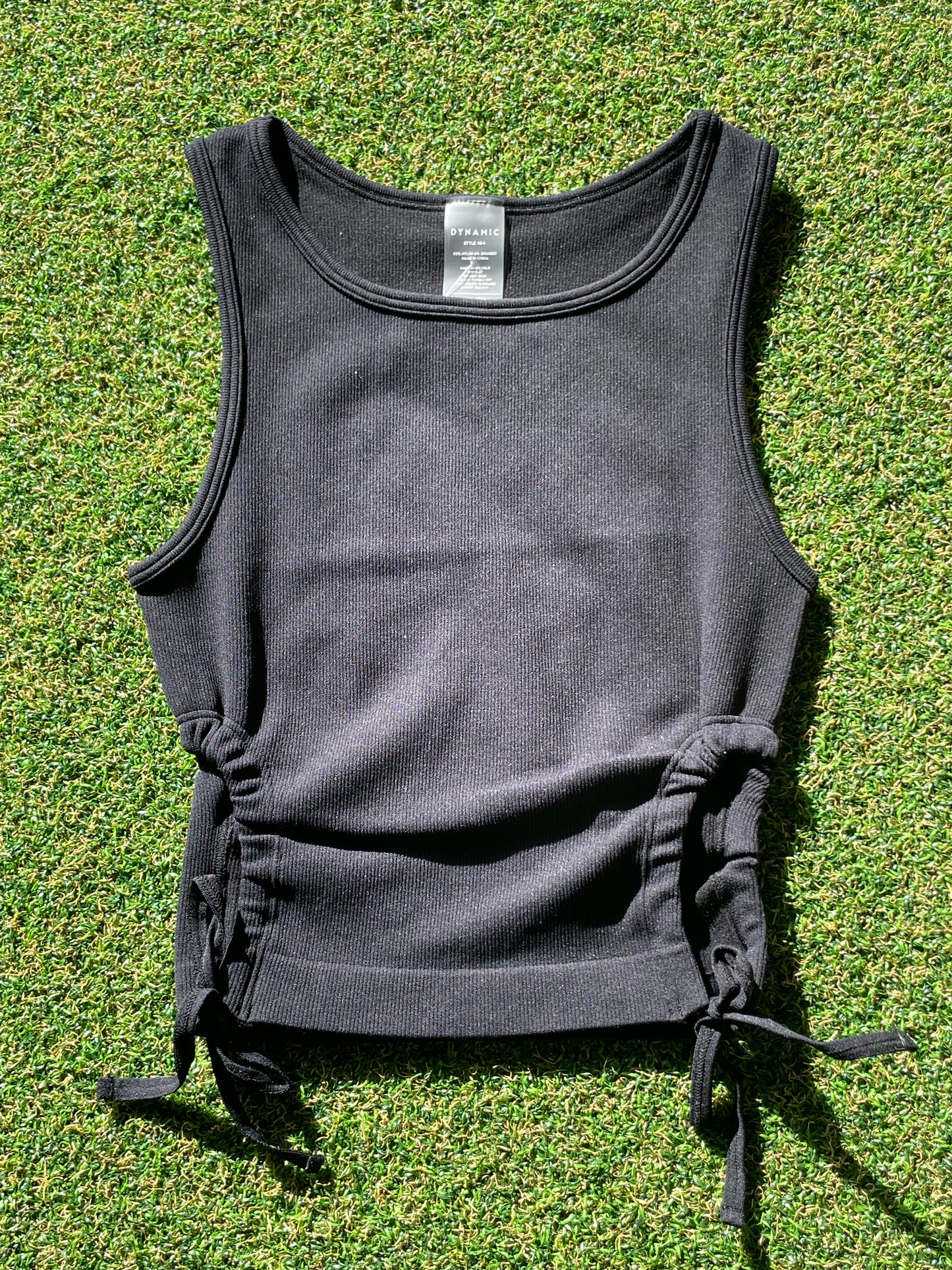-Scrunched Open Sides Crop Top