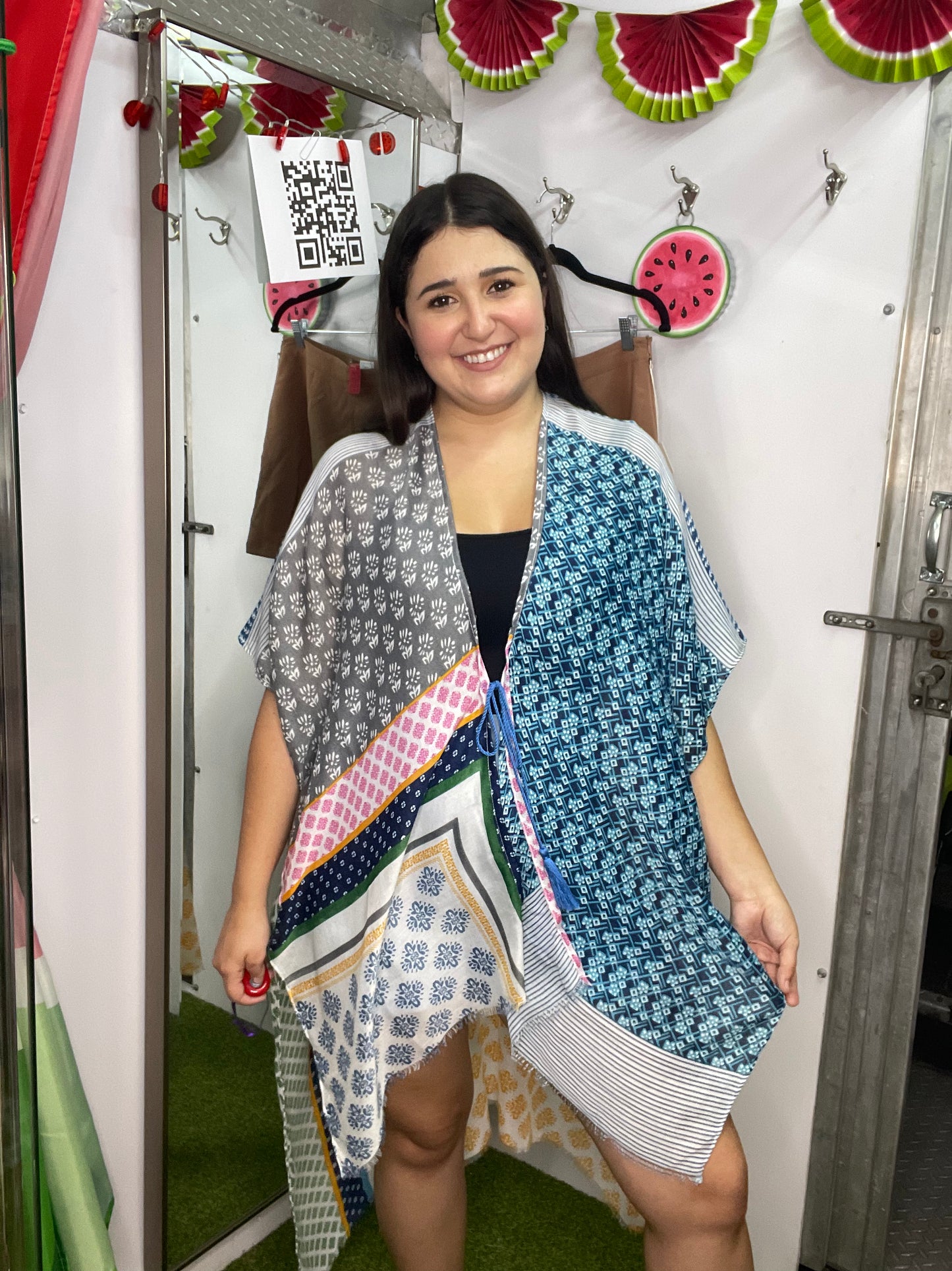 Kimono Tie Front Tassels