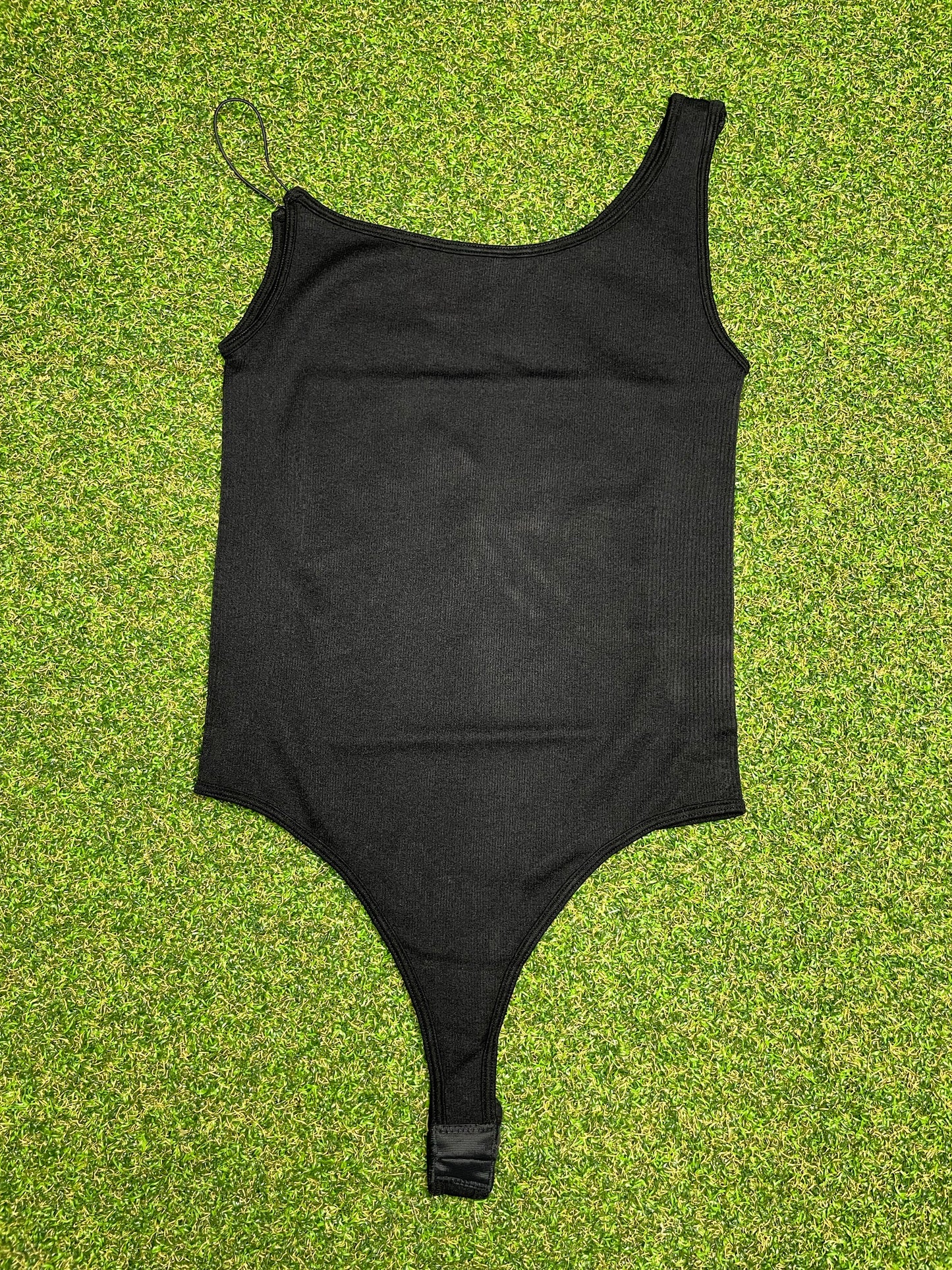 -Spaghetti One Shoulder Bodysuit