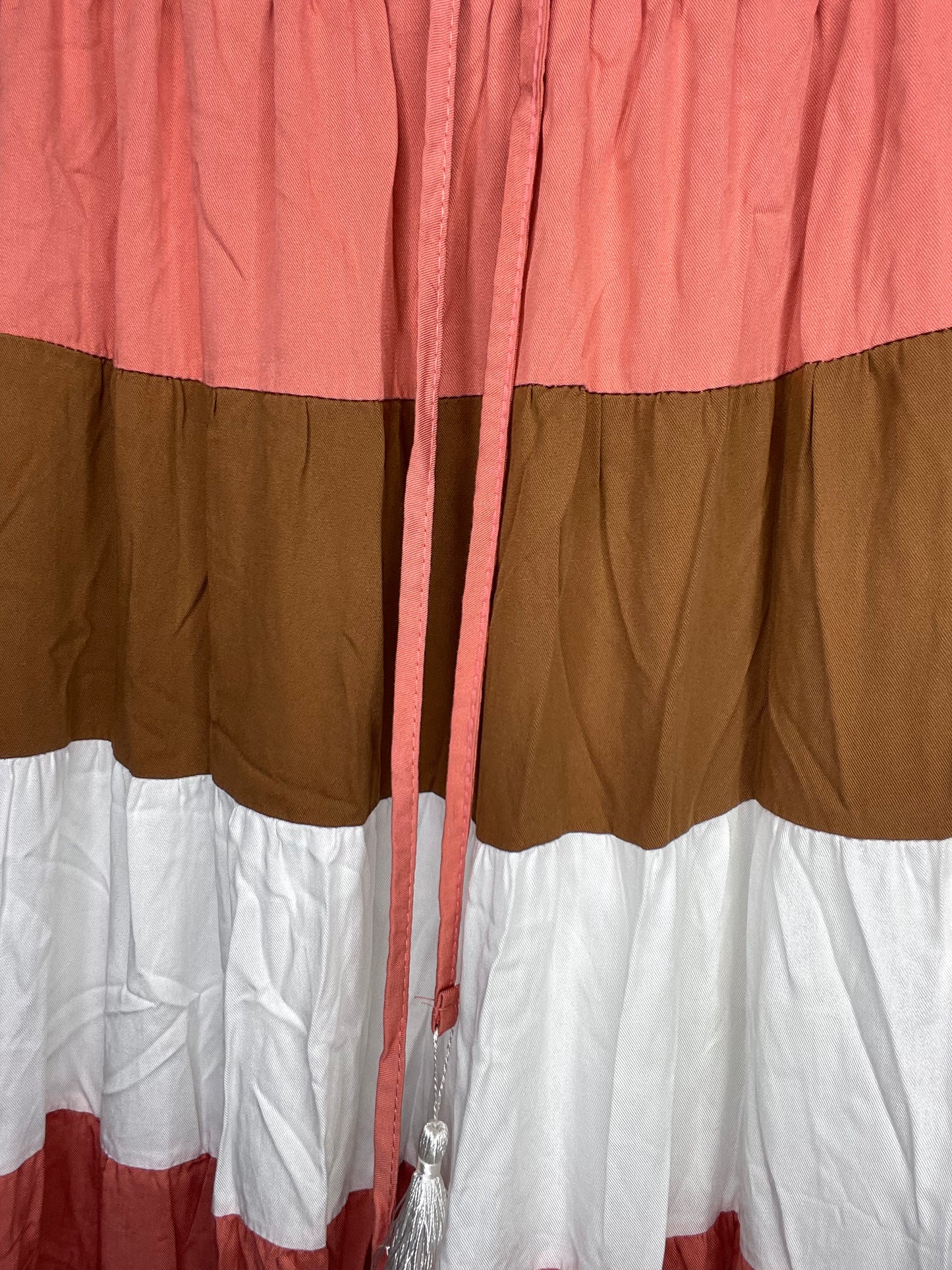 Color Block Long Skirt