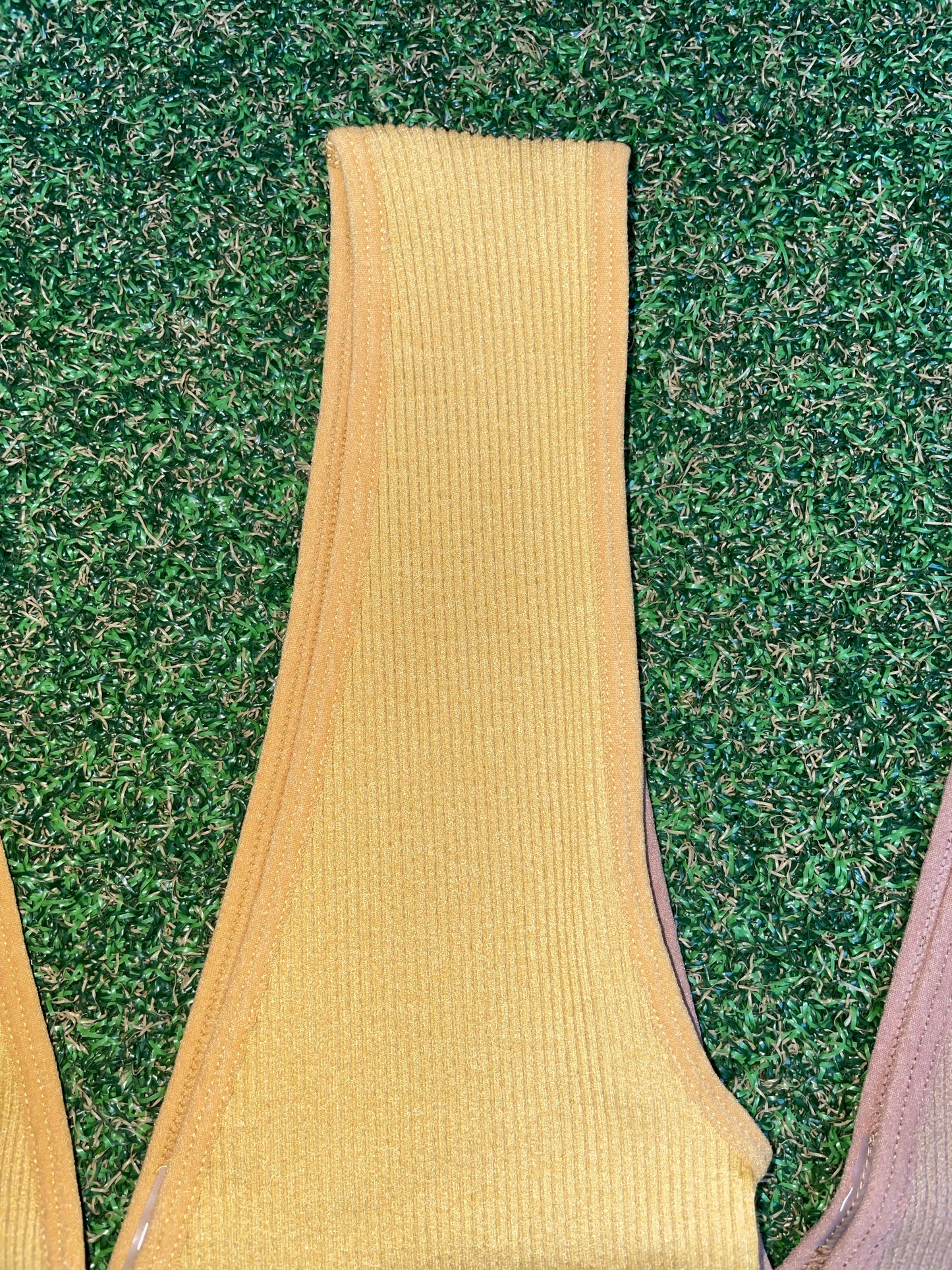 Ribbed V Neck/Back Bodysuit