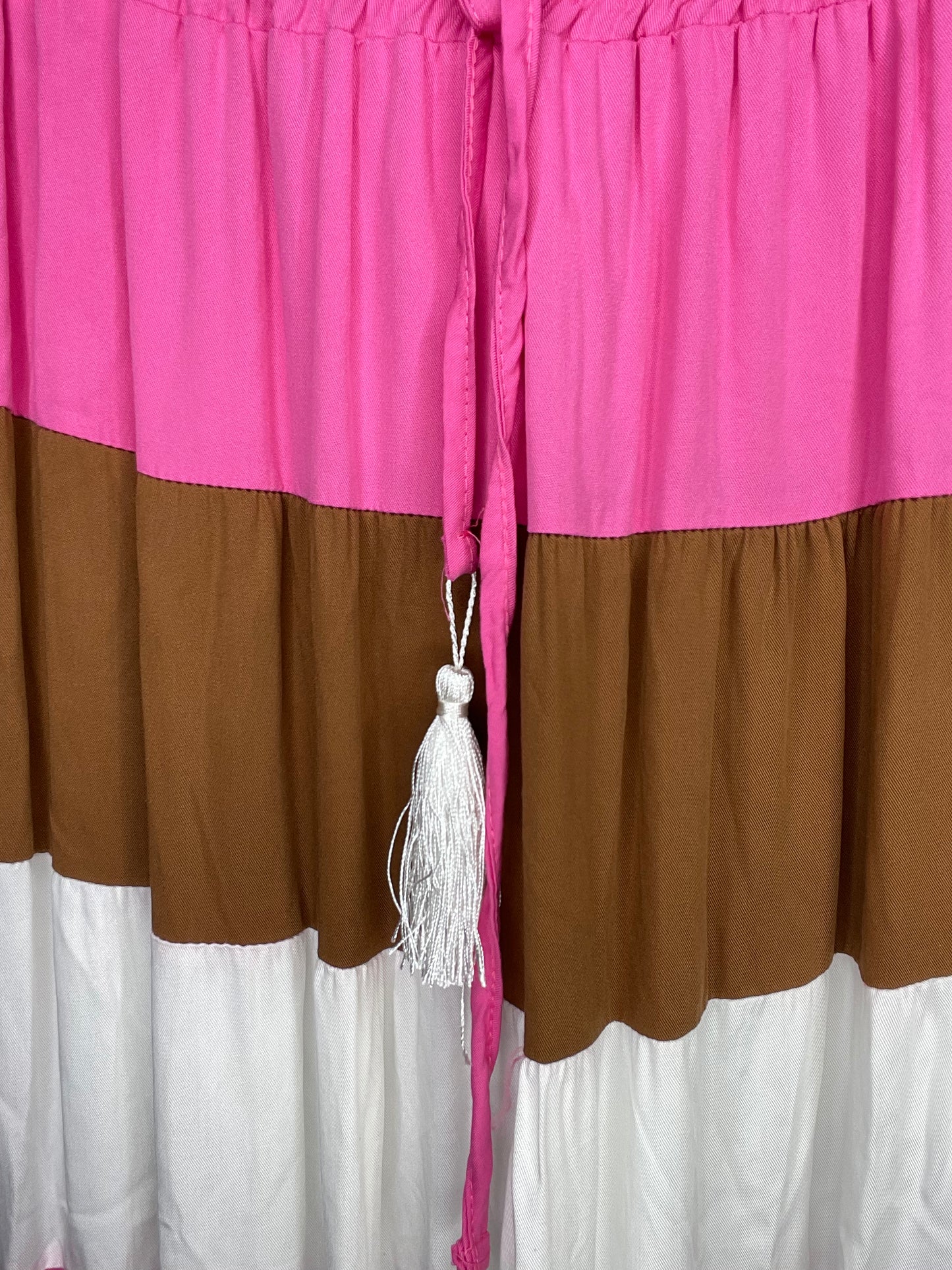 Color Block Long Skirt
