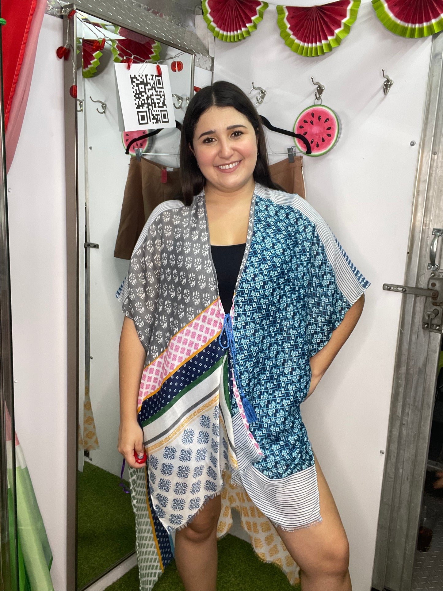 Kimono Tie Front Tassels