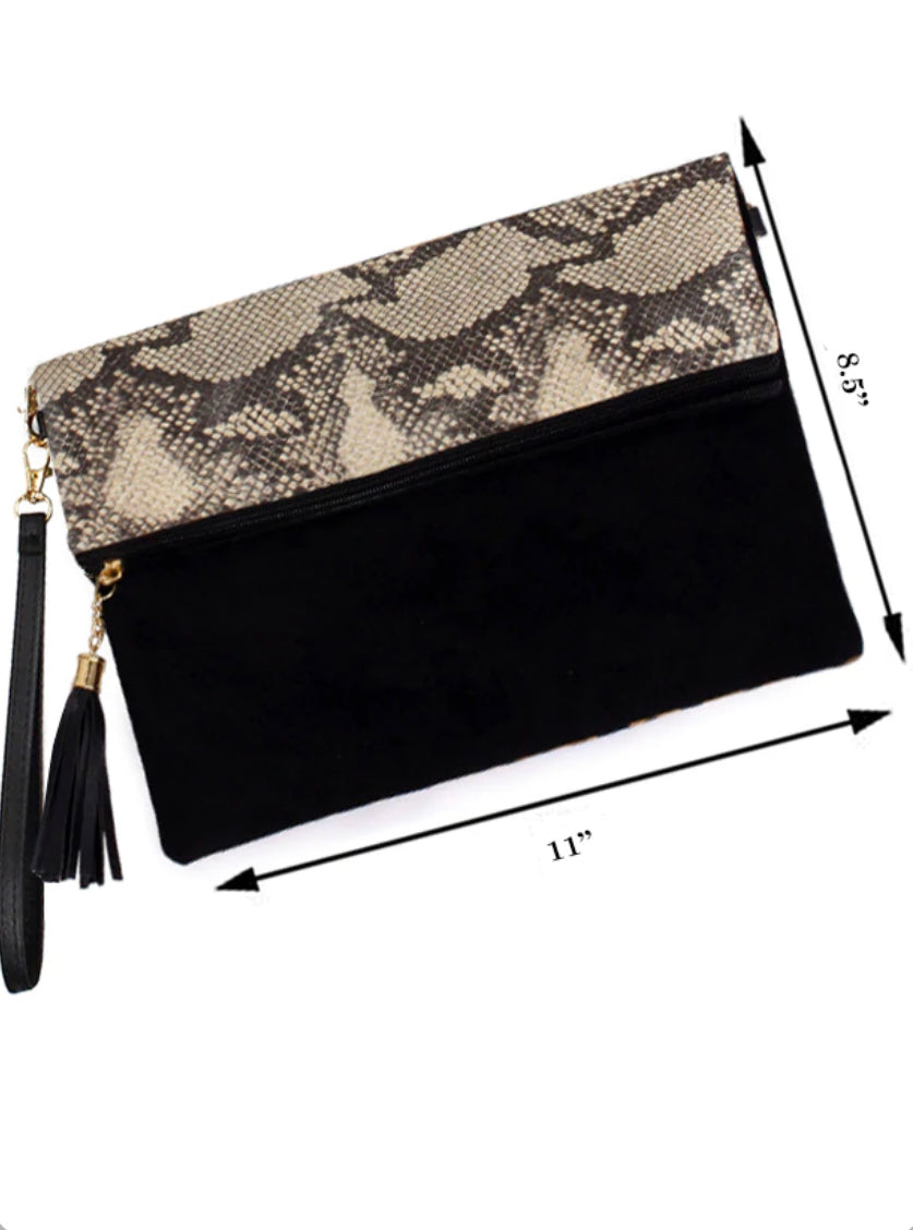 Foldover Crossbody & Clutch Bag