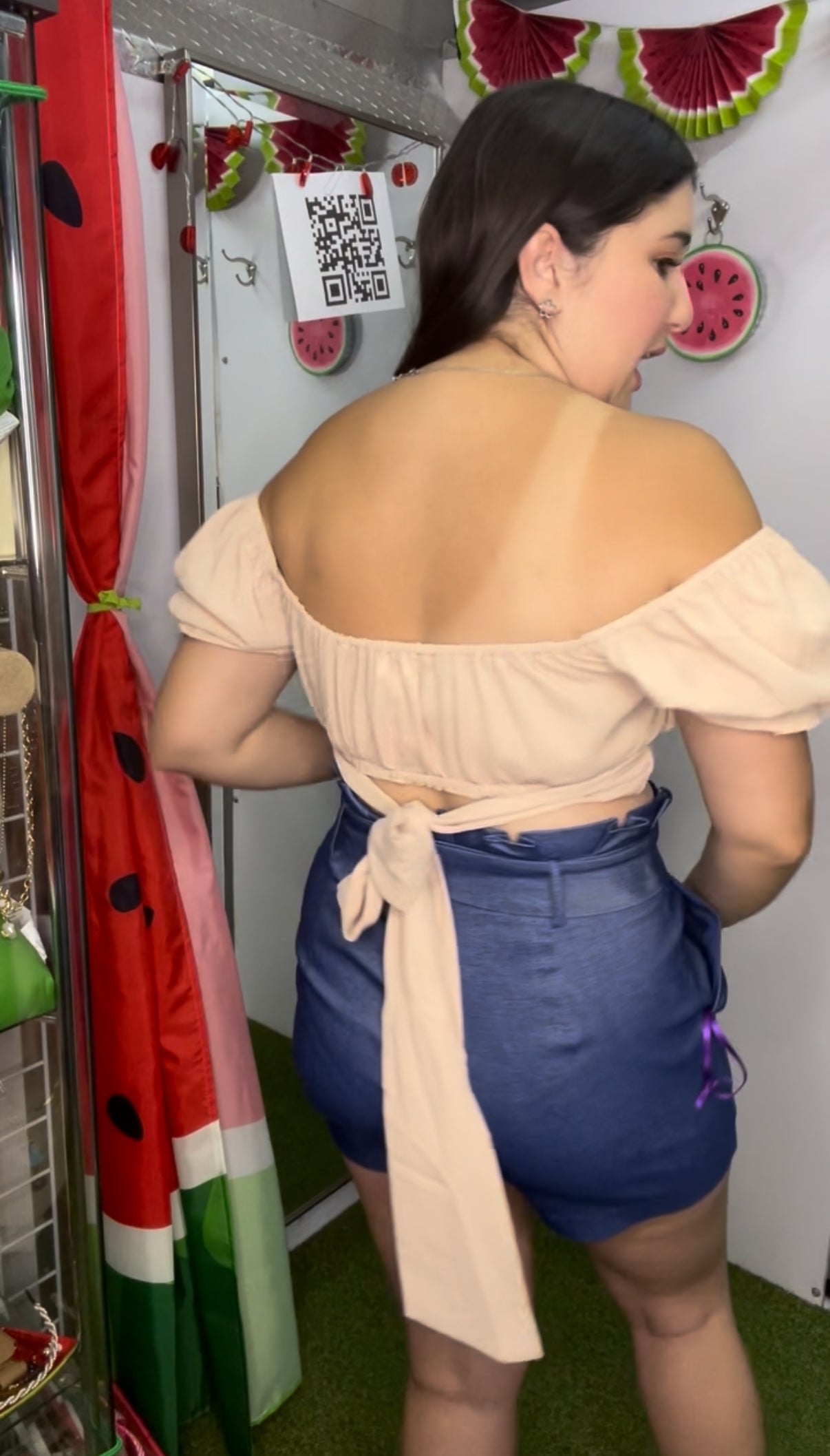 Ruffled Off Shoulder Crop Top