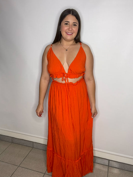 Orange Long Dress