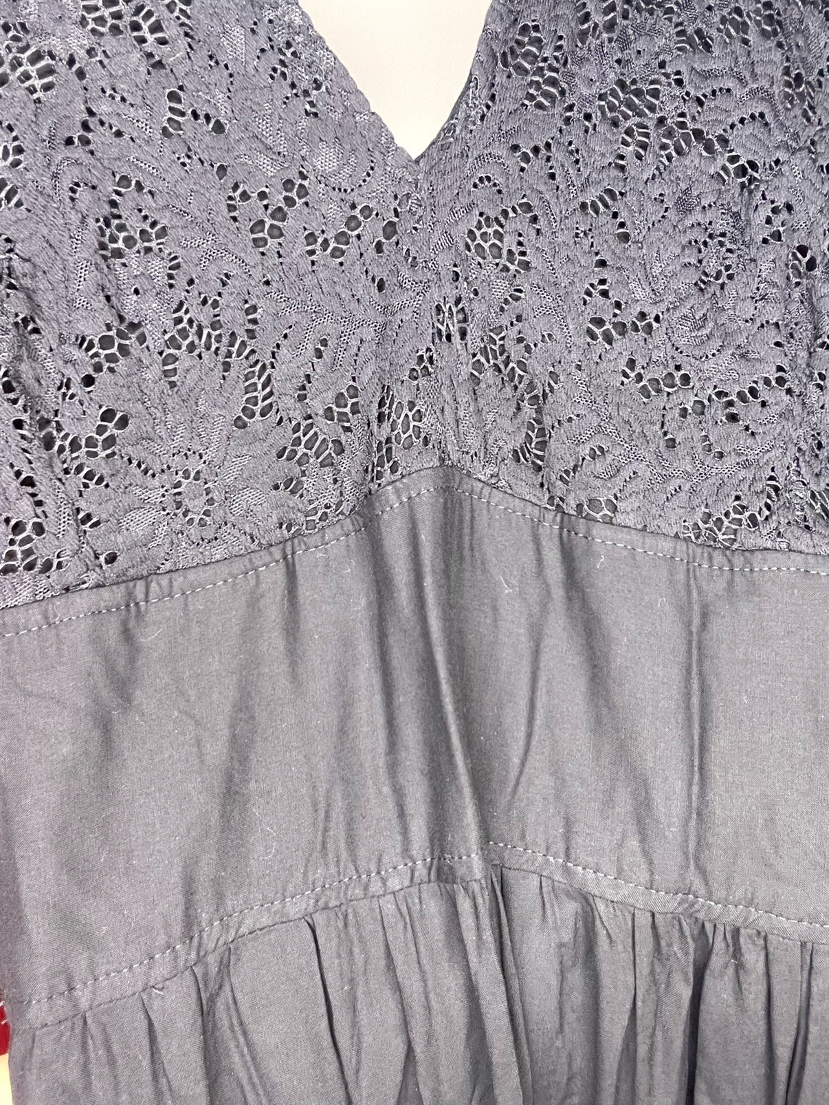 Long Dress with Lace Top