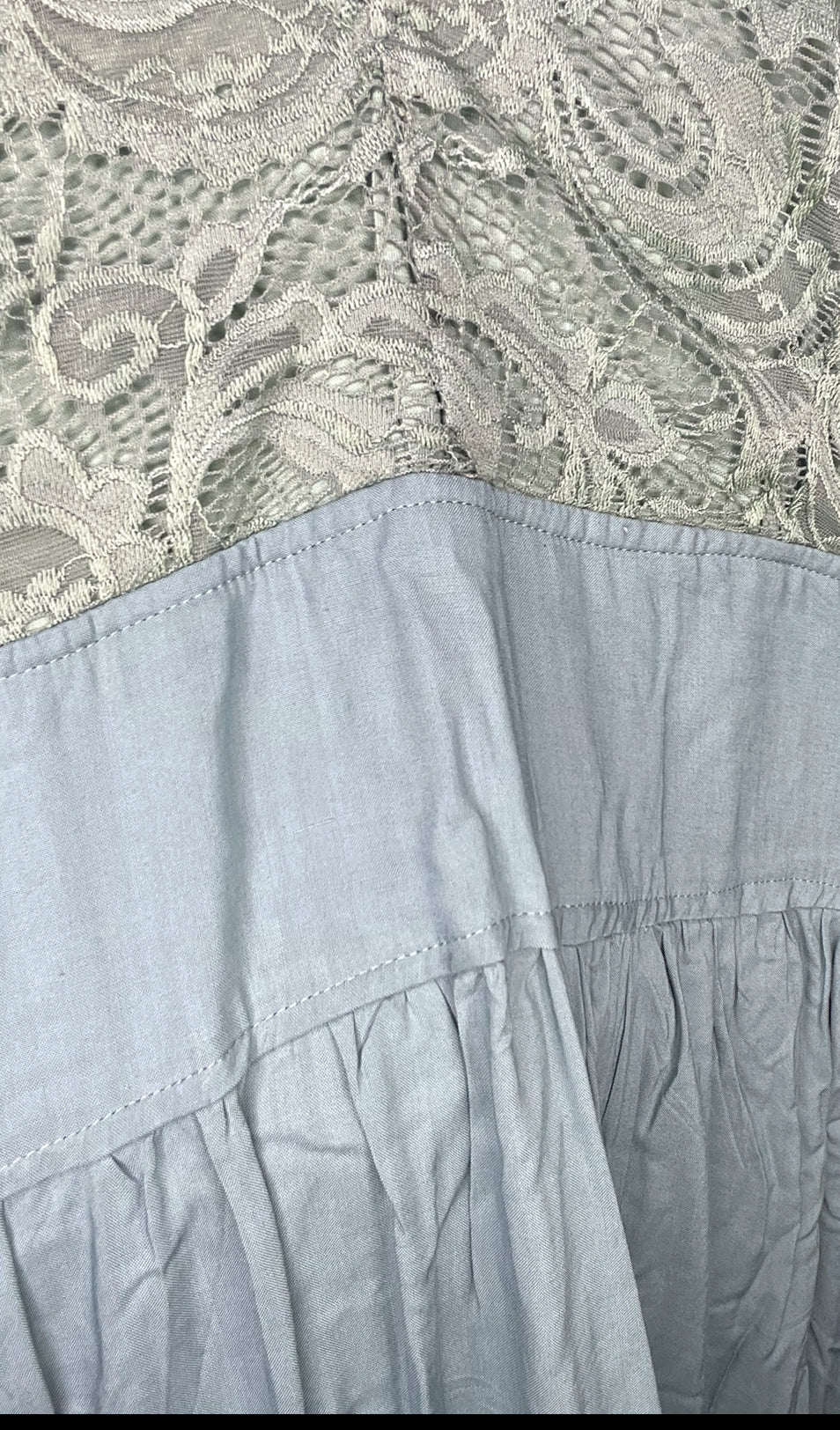 Long Dress with Lace Top