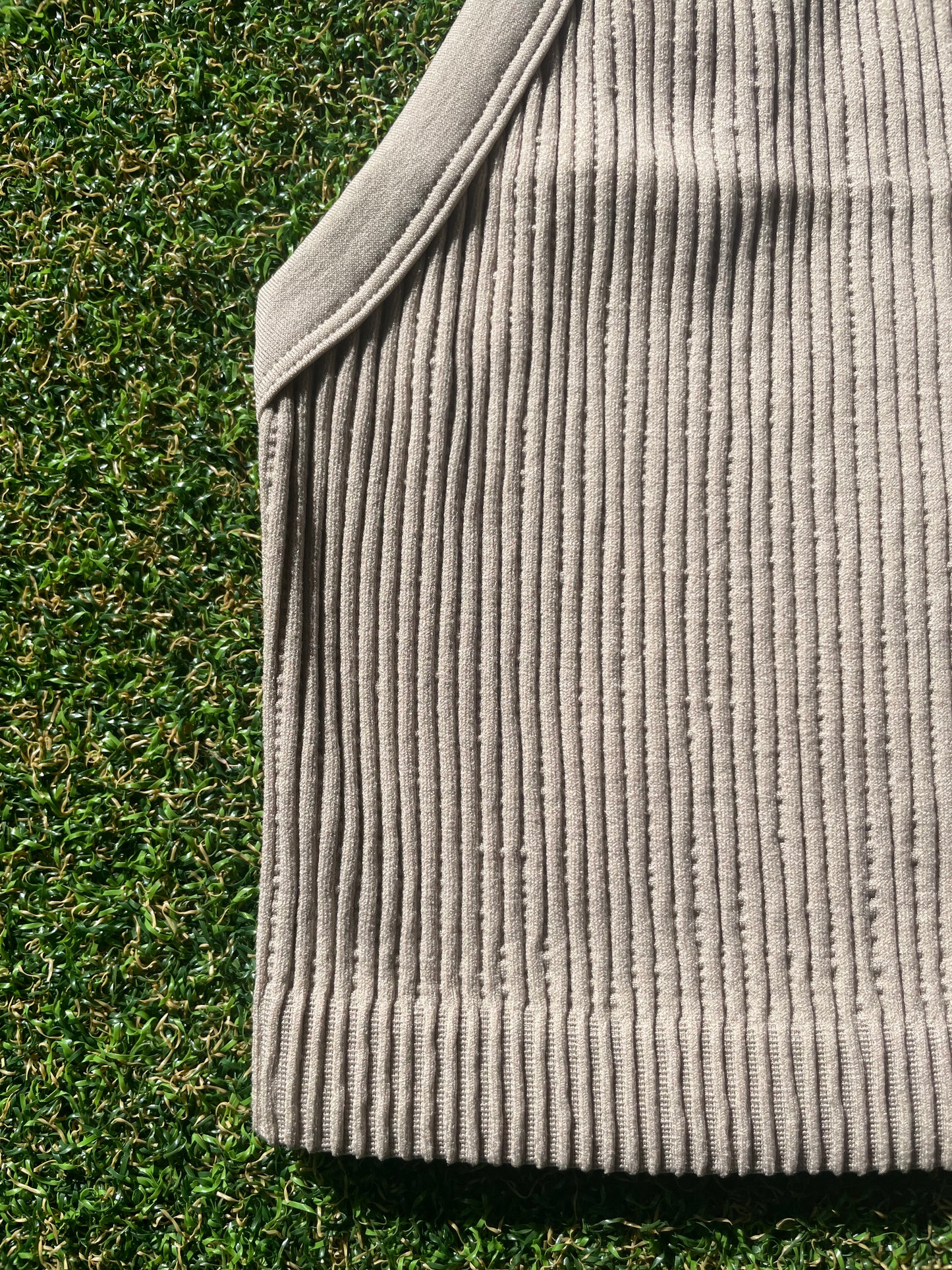 Ribbed High Neck Crop Top