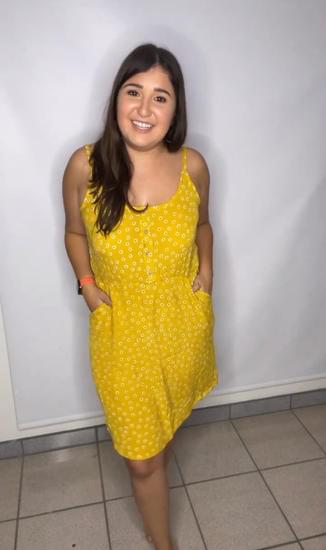 Flowers Yellow Midi Dress