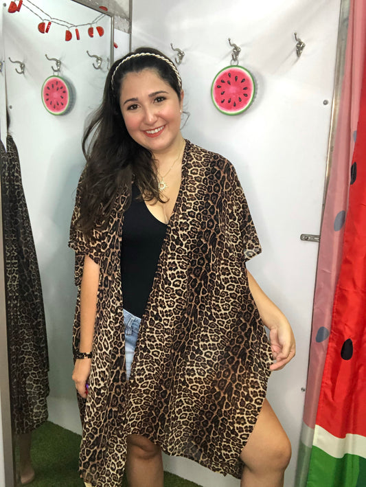 Kimono Leopard Print