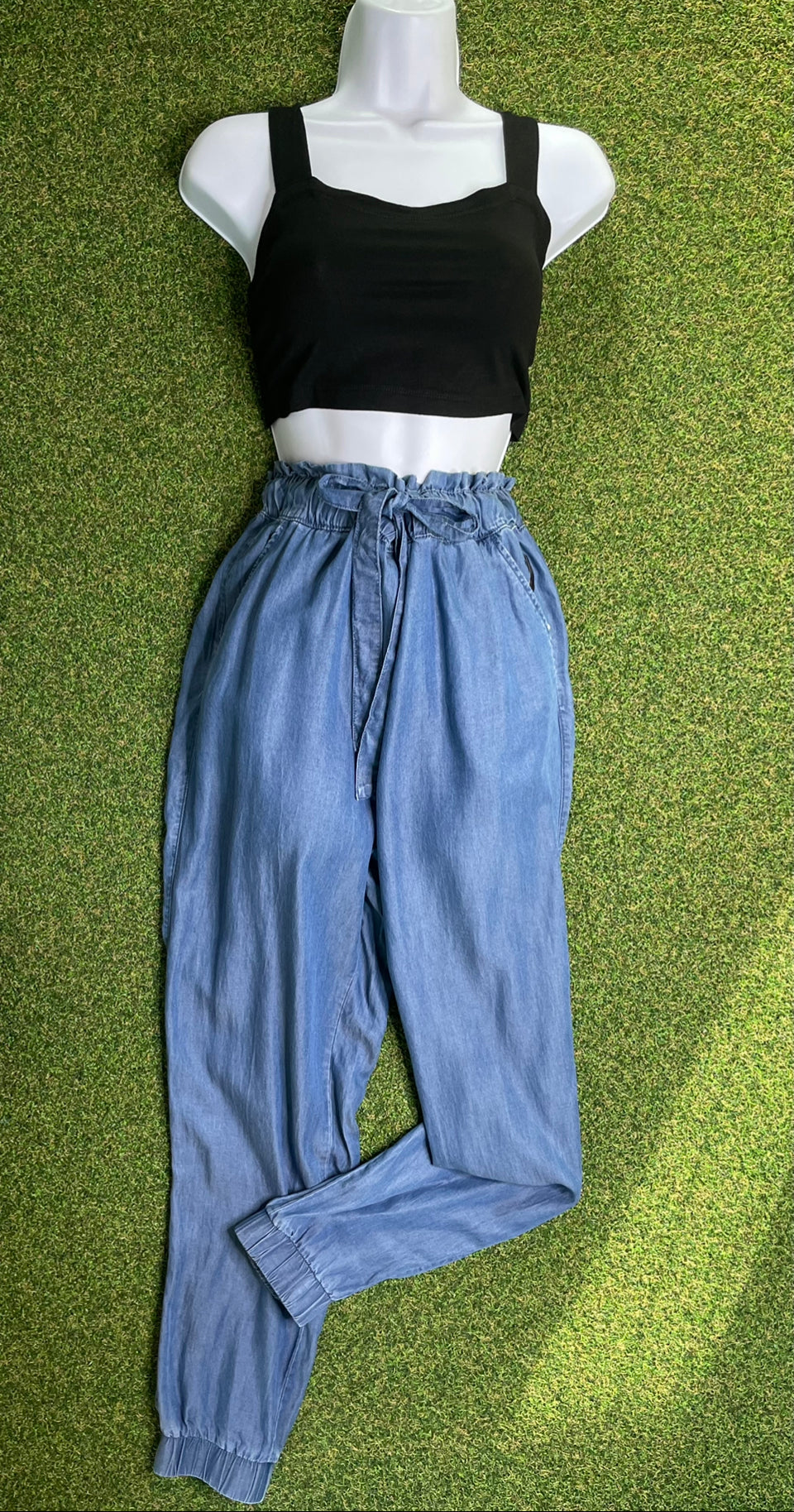 Denim Jogger Pants