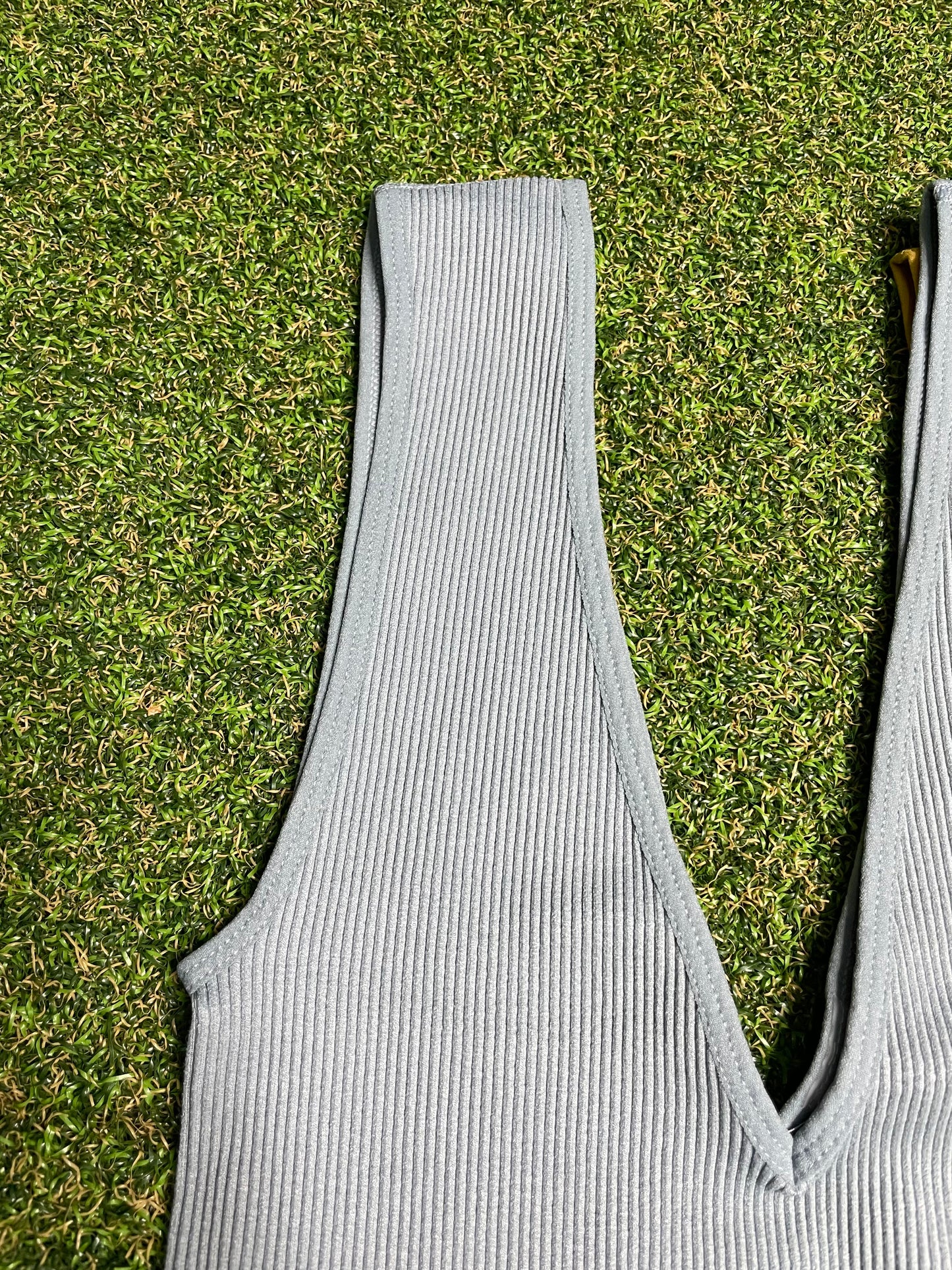 Ribbed V Neck/Back Bodysuit