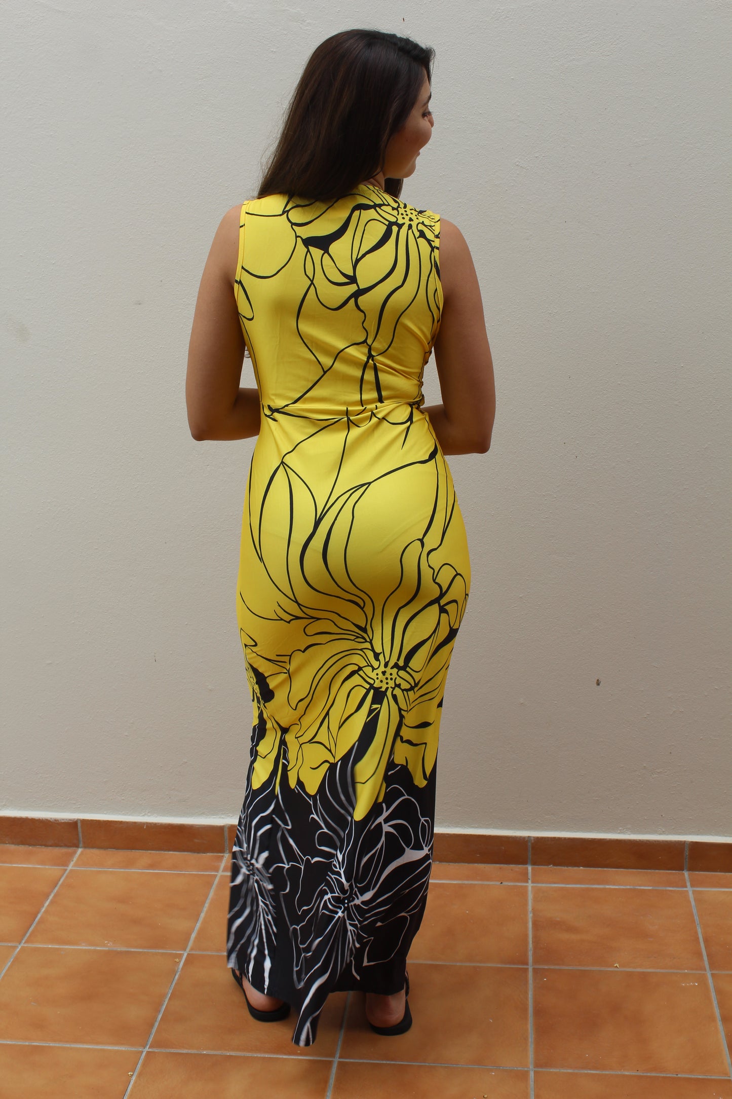 Lycra spandex long dress