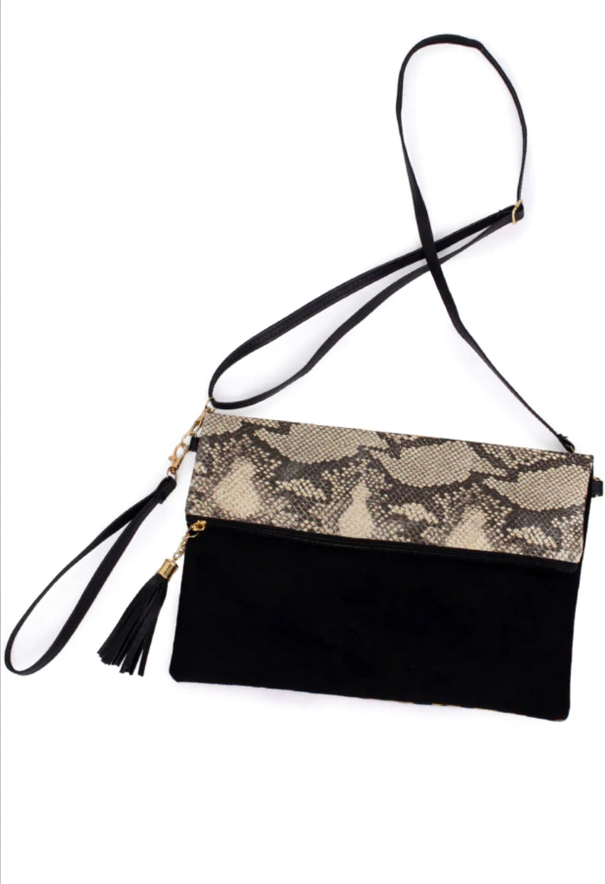 Foldover Crossbody & Clutch Bag