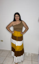 Load image into Gallery viewer, Color Block Long Skirt
