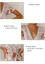 Load image into Gallery viewer, Bohemian Wrap Maxi Dresses
